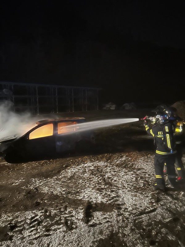 Übungsszenario Fahrzeugbrand