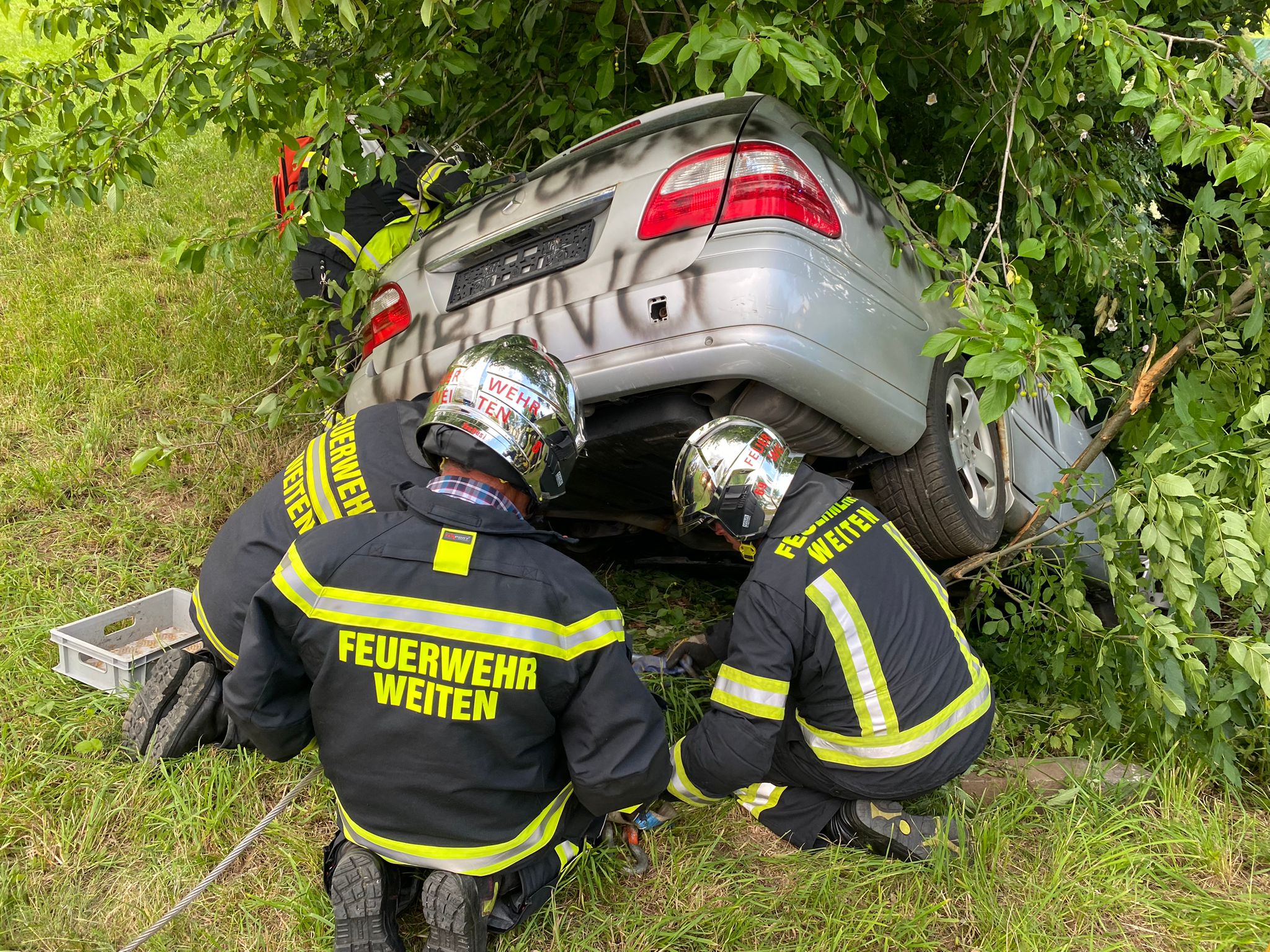 Technische Einsatzübung: Verkehrsunfall in Mollendorf