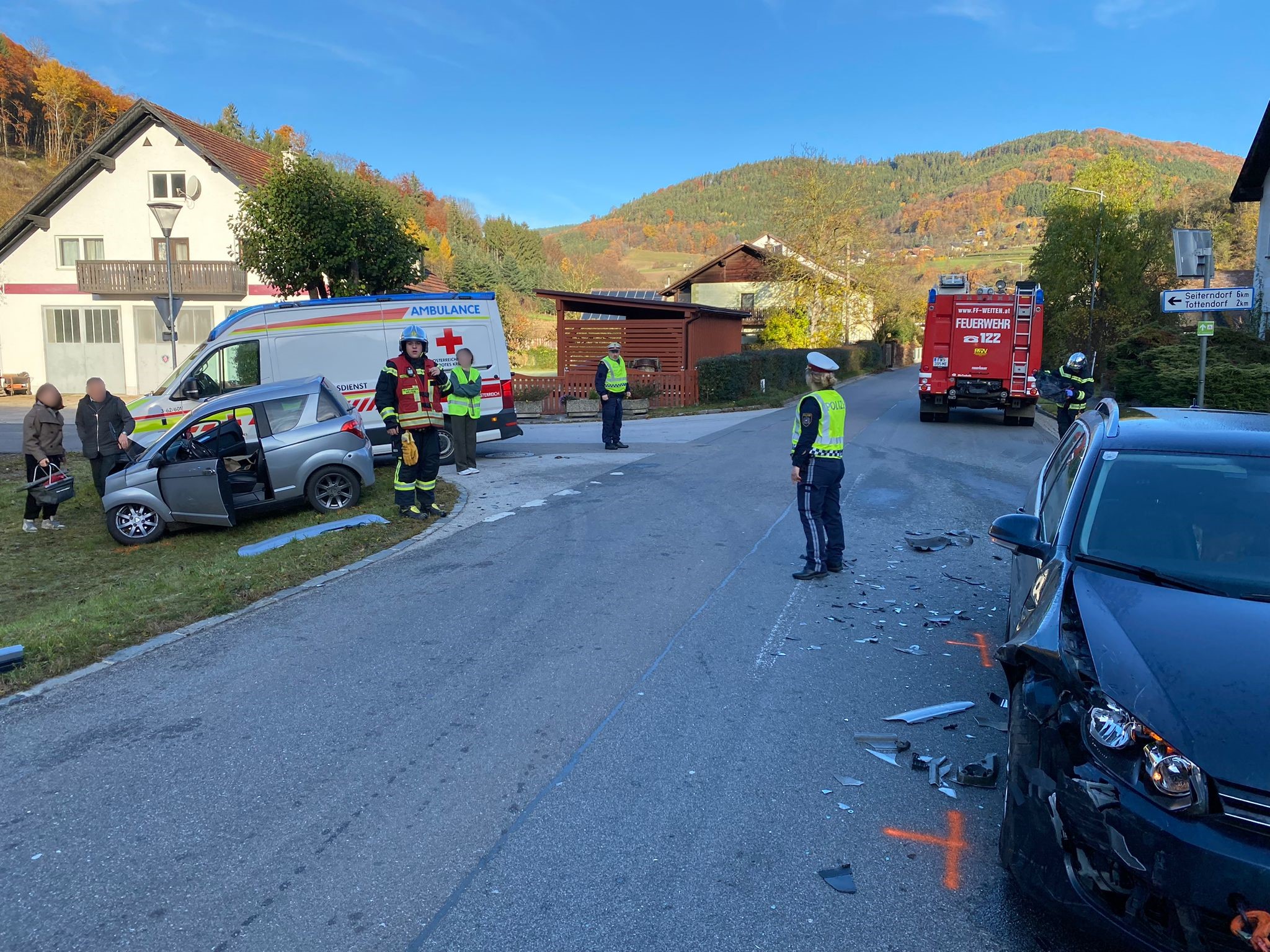 T1-Verkehrsunfall in Streitwiesen