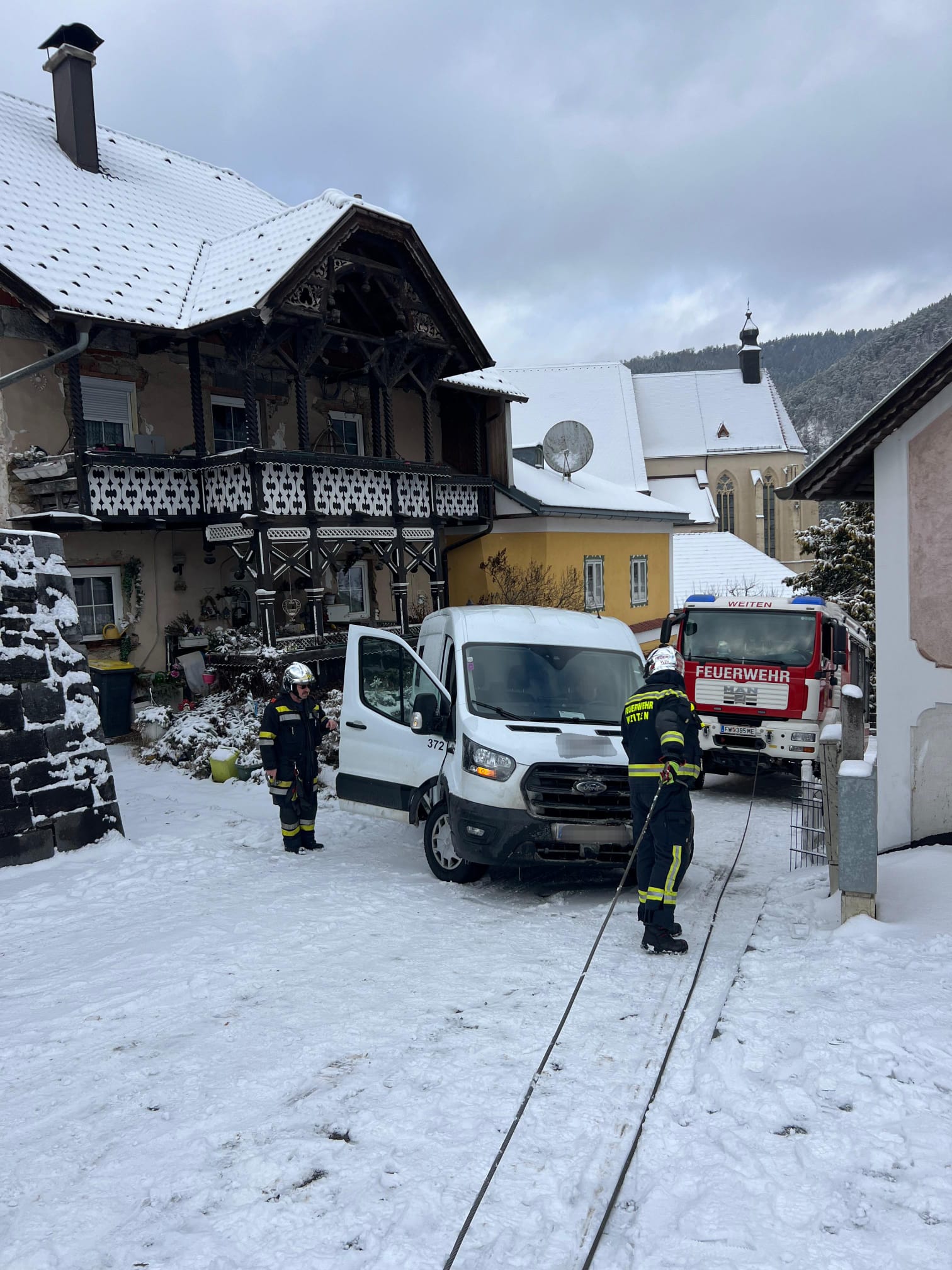 hängengebliebenes Fahrzeug